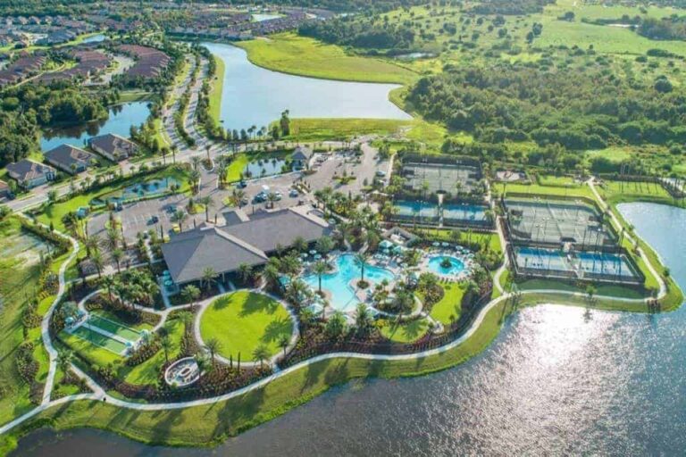 Esplanade at Artisian Lakes Homes in Palmetto, FL - Resort Aerial