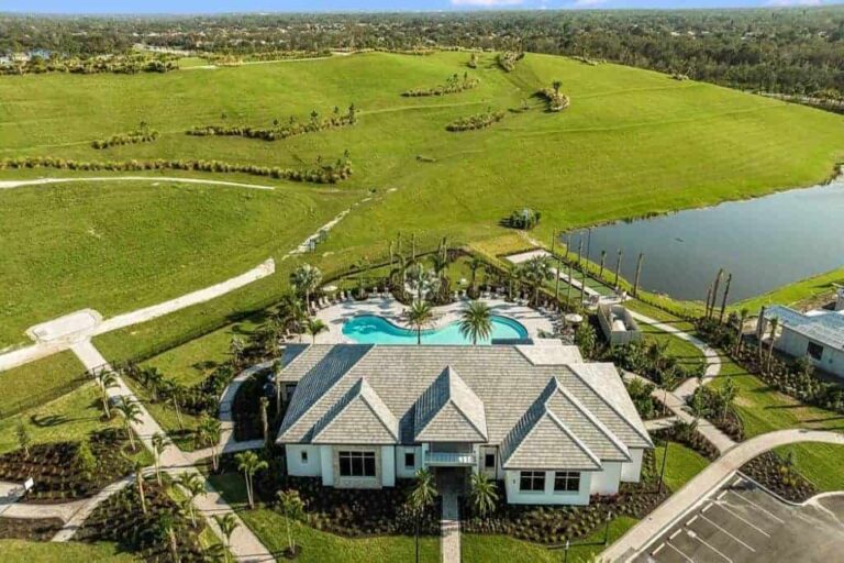 Esplanade at the Heights Homes in Bradenton, FL - Clubhouse Aerial