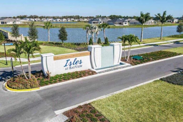 Isles at Bayview Homes in Parrish, FL - Entrance Sign