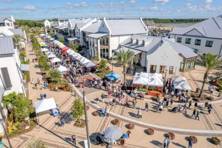 Lorraine Lakes Homes in Lakewood Ranch, FL - Community Center Aerial