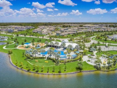 Morgans Glen Homes in Parrish, FL - Amenity Center Aerial