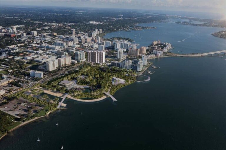 One Park Condos in Downtown Sarasota, FL - Aerial View
