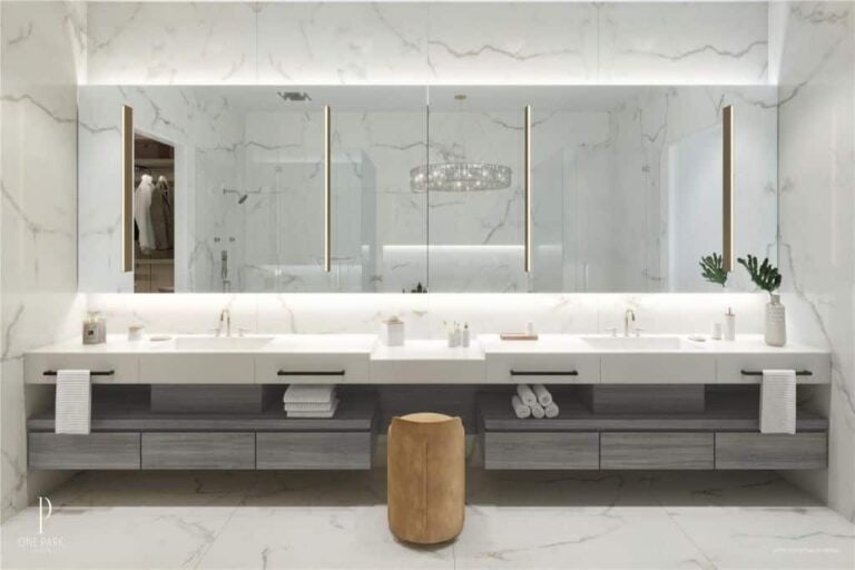 One Park Condos in Downtown Sarasota, FL - Spa Area Bathroom