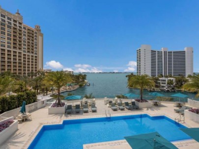 Ritz Carlton Condos in Downtown Sarasota, FL - Pool & Waterfront View