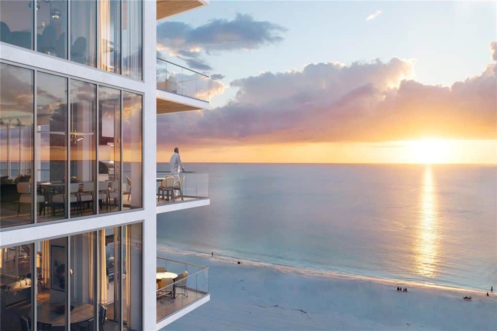 Rosewood Residences Lido Key Condos in Downtown Sarasota FL - Gulf Water View