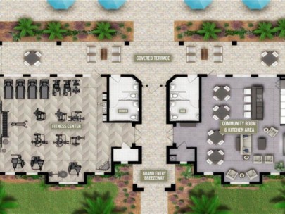 Sapphire Point Homes in Lakewood Ranch, FL - Amenity Center Floor Plan