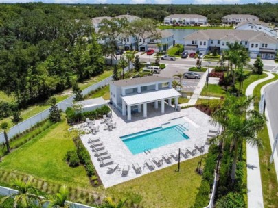 Sienna Park Townhomes in Sarasota FL - Pool Aerial