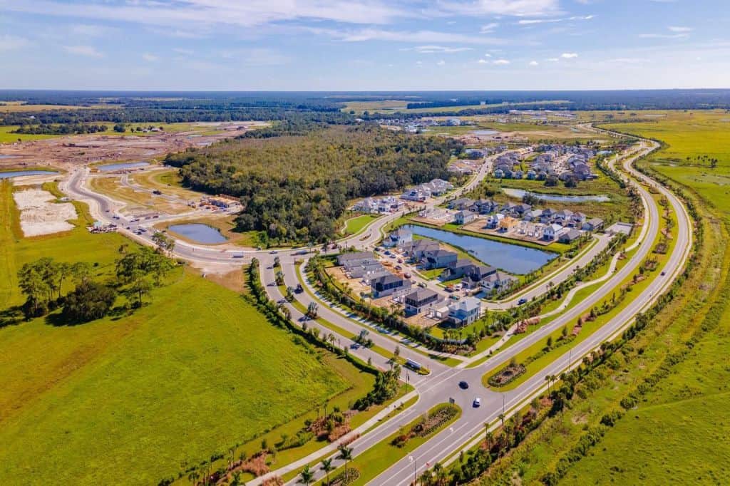 Skye Ranch Homes in Sarasota, FL. - Community Aerial