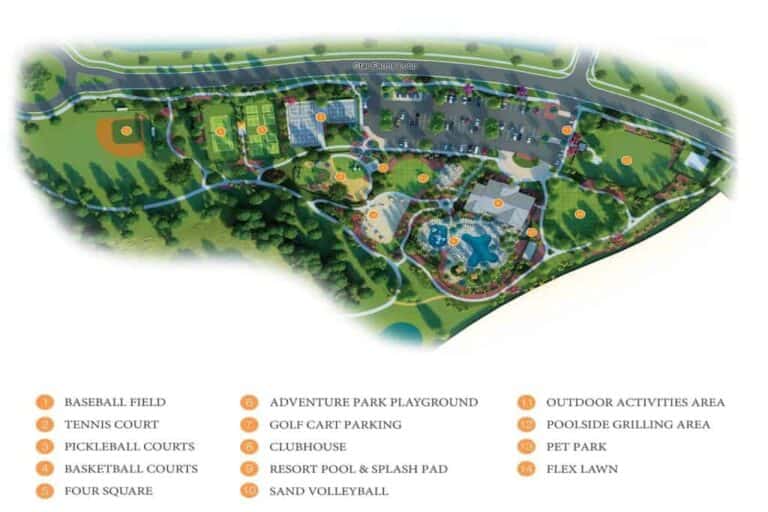 Star Farms Homes in Lakewood Ranch, FL - Amenity Center Plans