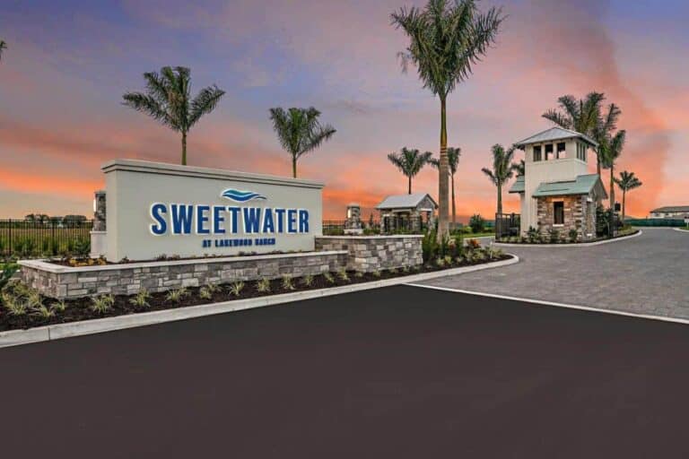 Sweetwater Homes in Lakewood Ranch, FL - Entrance Sign
