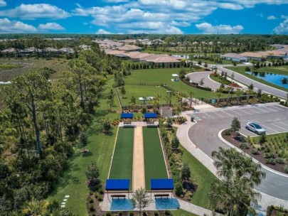 Vicenza Homes in Venice, FL - Bocce Ball Court Aerial