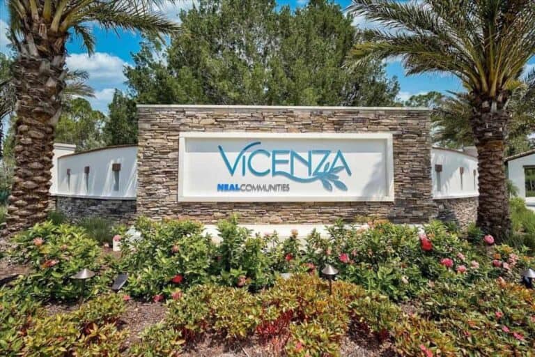 Vicenza Homes in Venice, FL - Entrance Sign