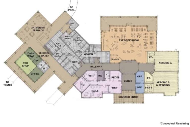 Wild Blue Homes in Lakewood Ranch, FL - Amenity Center Floorplan