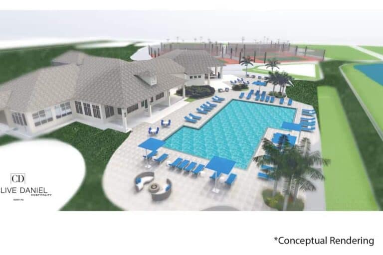Wild Blue Homes in Lakewood Ranch, FL - Pool Aerial