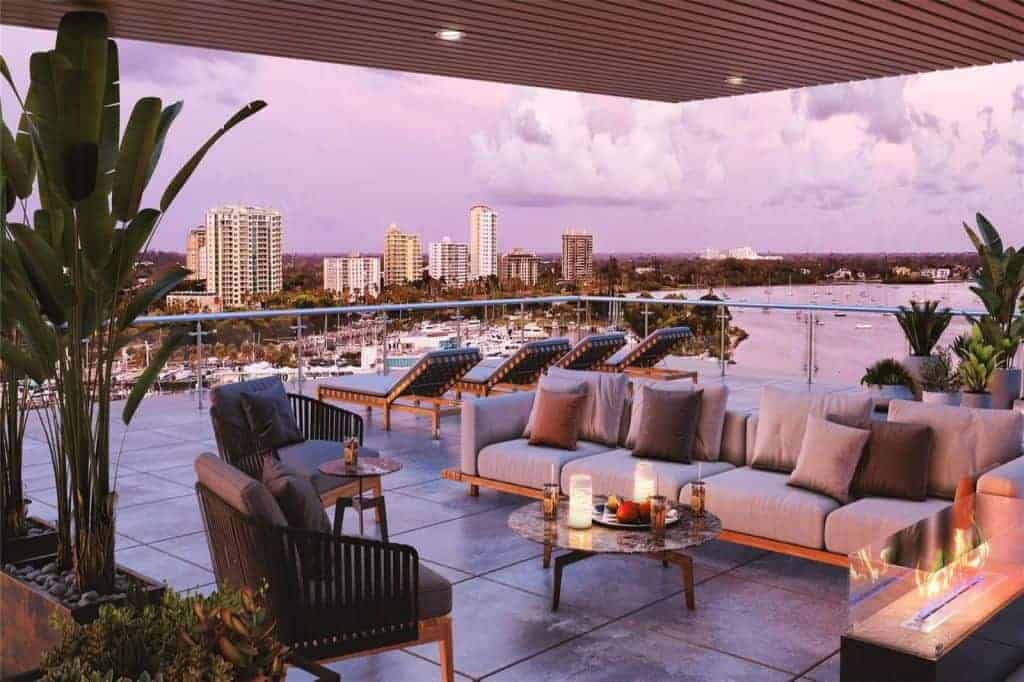 Evolution Condos in Downtown Sarasota, FL - Terrace