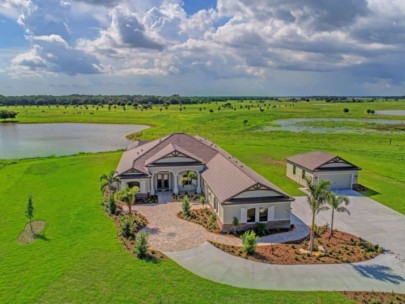 Hampton Lakes Homes in Sarasota, FL. - Aerial of Home