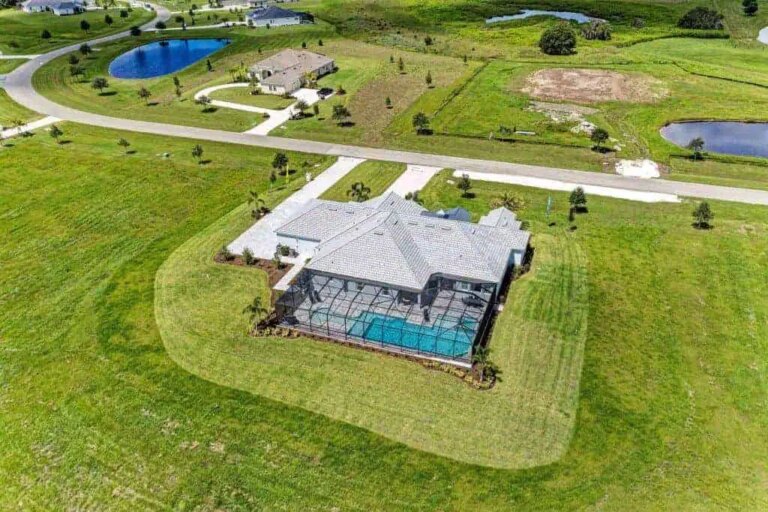 Hampton Lakes Homes in Sarasota, FL. - Aerial of House