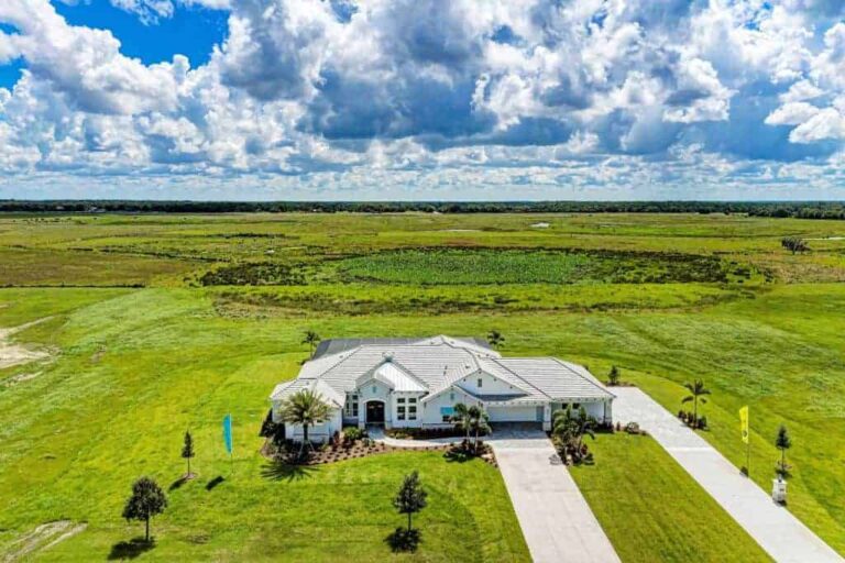 Hampton Lakes Homes in Sarasota, FL. - House Aerial