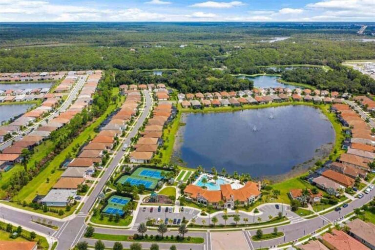 Renaissance Homes in Venice, FL. - Amenity Center Aerial