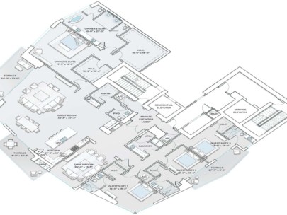 Ritz Carlton Residences Building 3 - Penthouse Floor Plan F