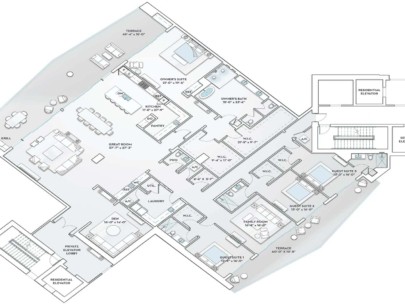 Ritz Carlton Residences Building 3 - Penthouse Floor Plan G