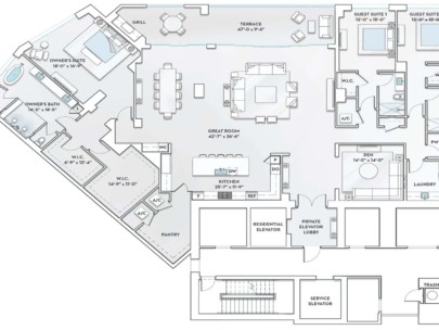 Ritz Carlton Residences Building 3 - Penthouse Floor Plan H