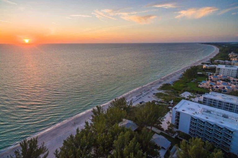 Sage Condos in Longboat Key, FL. - Beach Aerial