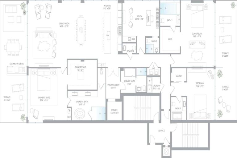 Sage Condos in Longboat Key, FL. - Floor Plan A