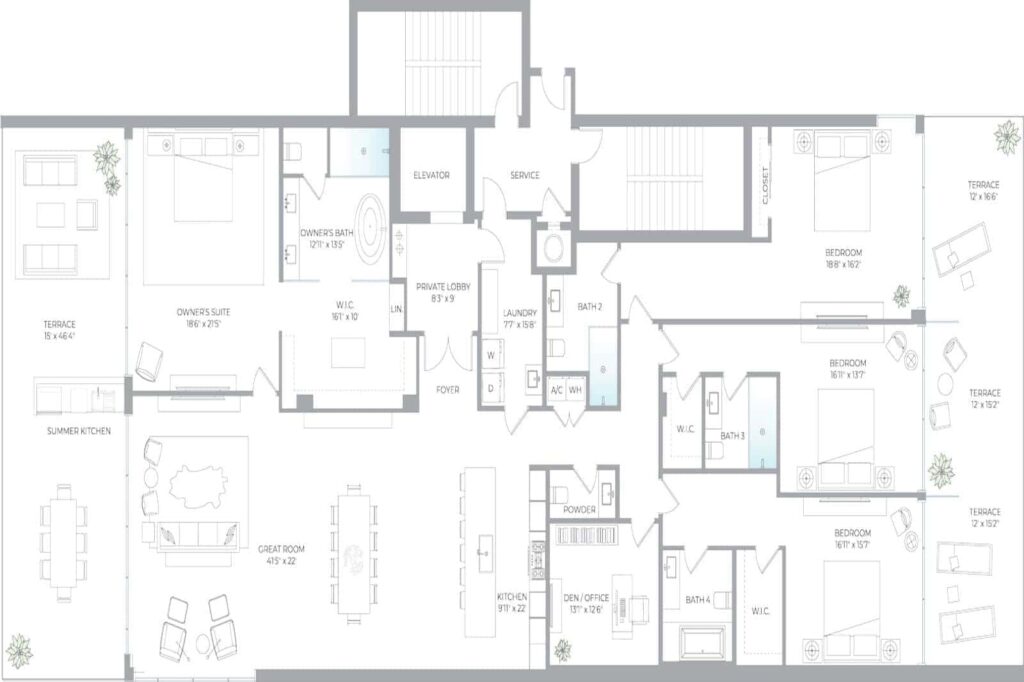 Sage Condos in Longboat Key, FL. - Floor Plan B