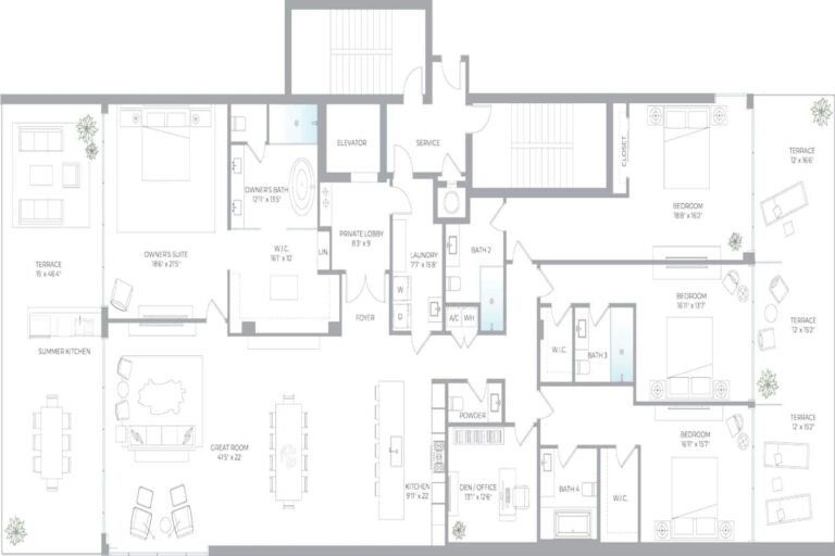 Sage Condos in Longboat Key, FL. - Floor Plan B