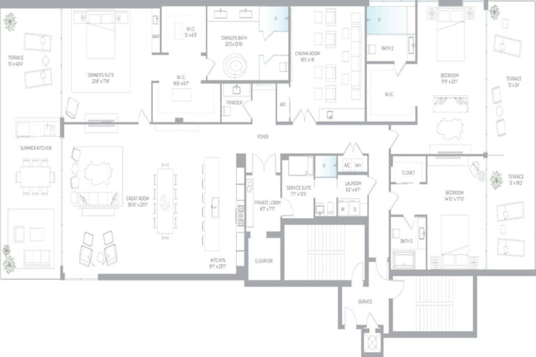 Sage Condos in Longboat Key, FL. - Floor Plan C