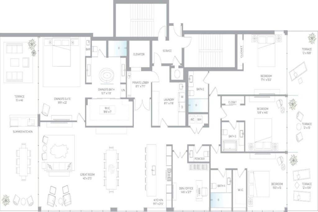 Sage Condos in Longboat Key, FL. - Floor Plan D