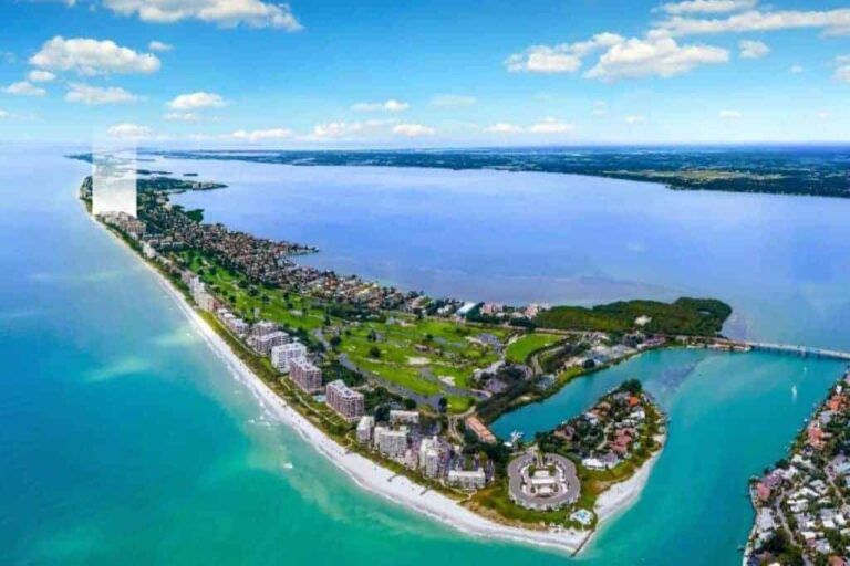 St. Regis Condos in Longboat Key, FL. - Aerial View of Longboat Key Island