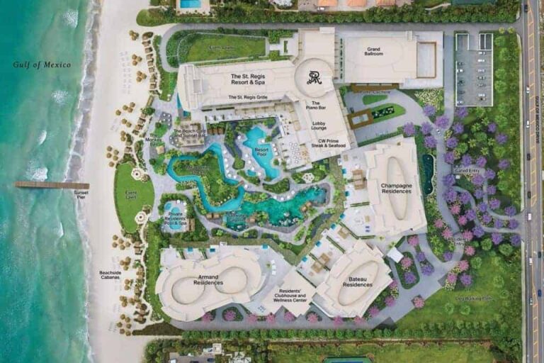 St. Regis Condos in Longboat Key, FL. - Grounds Aerial