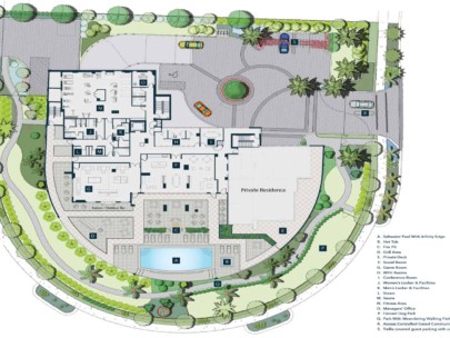 The Owen Condos in Downtown Sarasota - Amenity Area Floor Plan