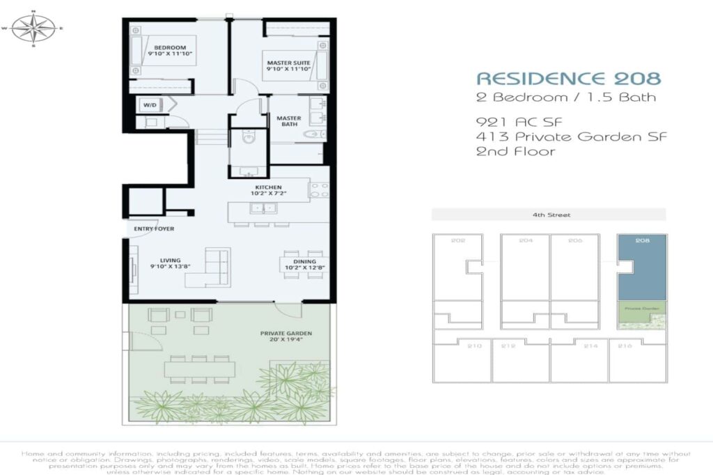 Zahrada Condos in Downtown Sarasota, FL - Floor Plan 208