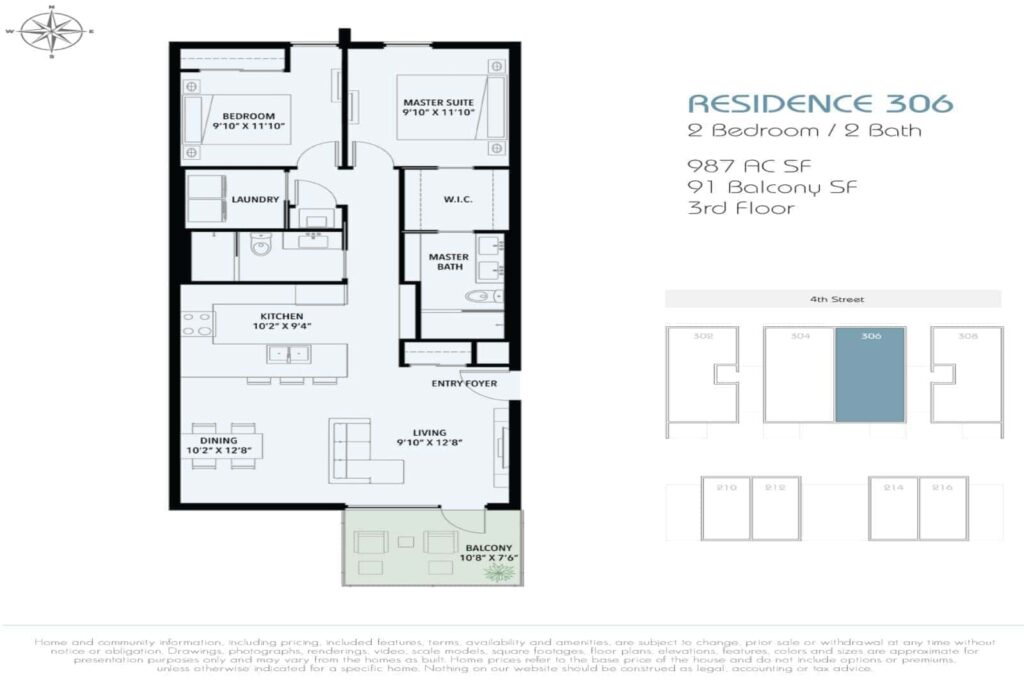 Zahrada Condos in Downtown Sarasota, FL - Floor Plan 306