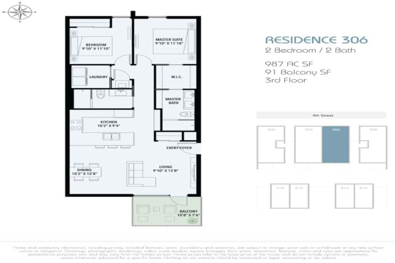 Zahrada Condos in Downtown Sarasota, FL - Floor Plan 306