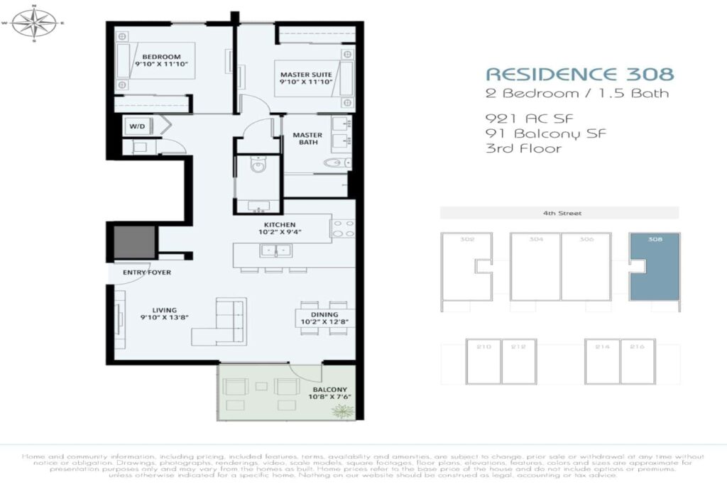 Zahrada Condos in Downtown Sarasota, FL - Floor Plan 308