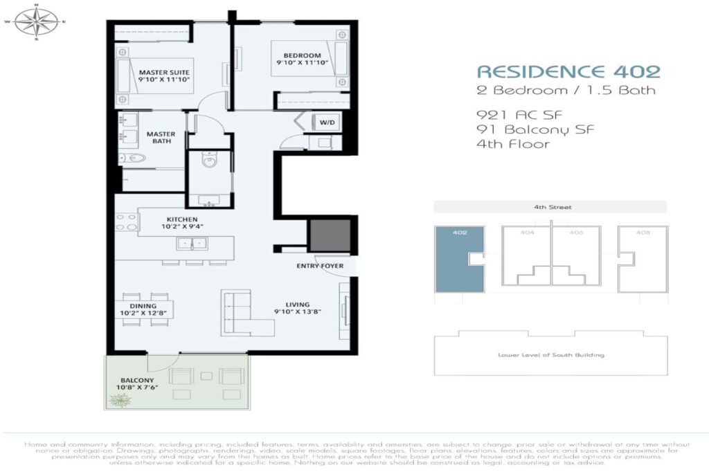 Zahrada Condos in Downtown Sarasota, FL - Floor Plan 402