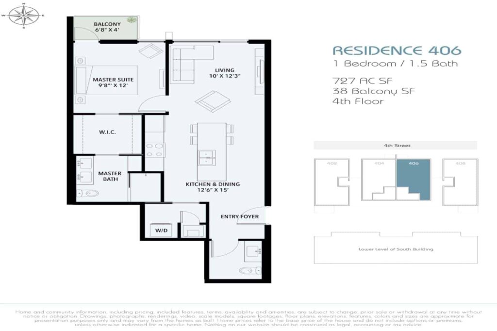 Zahrada Condos in Downtown Sarasota, FL - Floor Plan 406