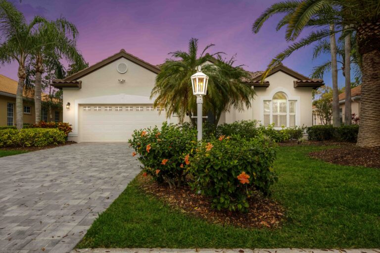 A streetview photo of 7342 Windemere Lane at dusk