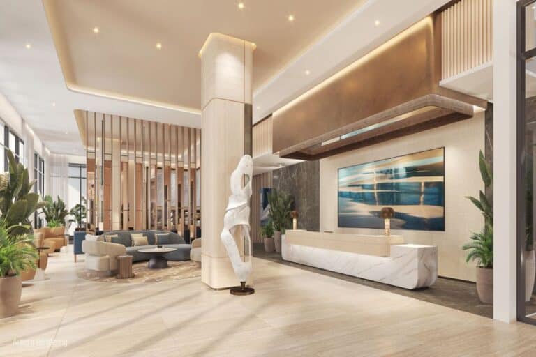 1000 Blvd of the Arts Condos in Sarasota, FL - Private Residence Lobby