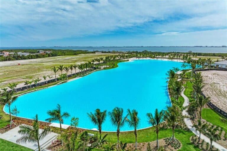 Swimming pool at Aqua Lagoon in Bradenton, Florida.