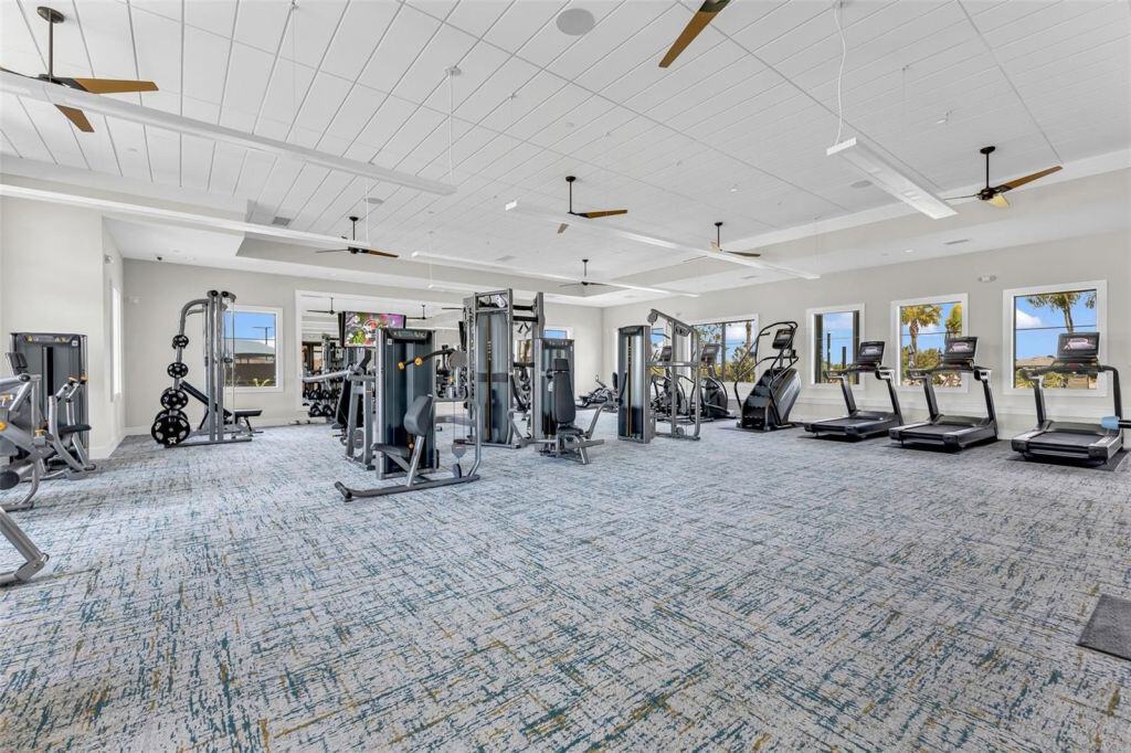 Fitness center with equipment at Arbor Oaks in North Port, Florida