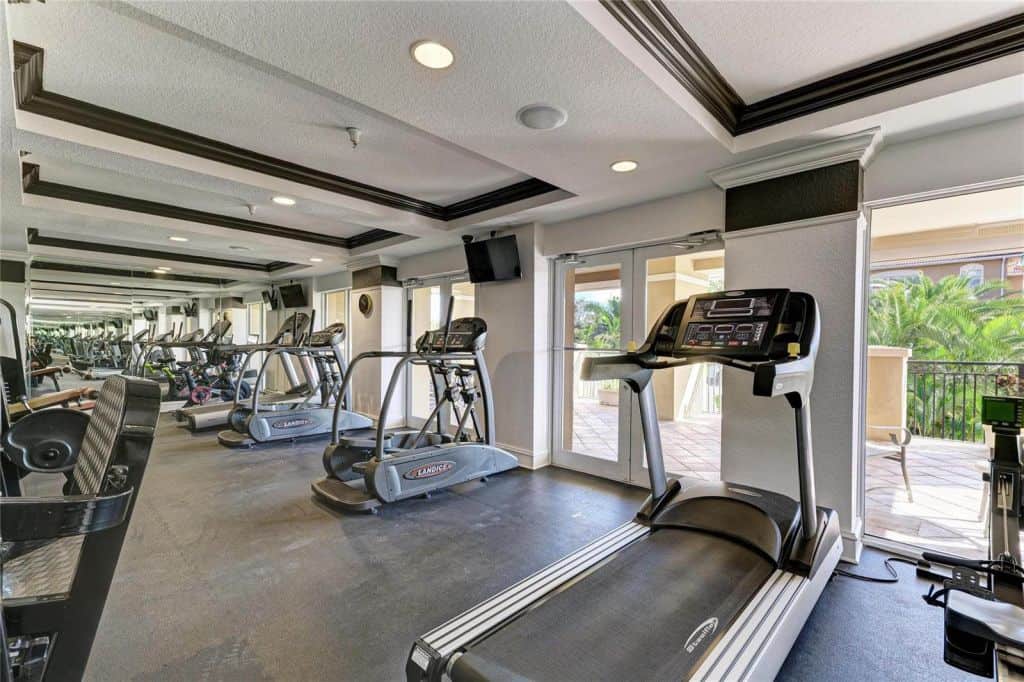 Fitness room at Broadway Promenade in downtown Sarasota, Florida