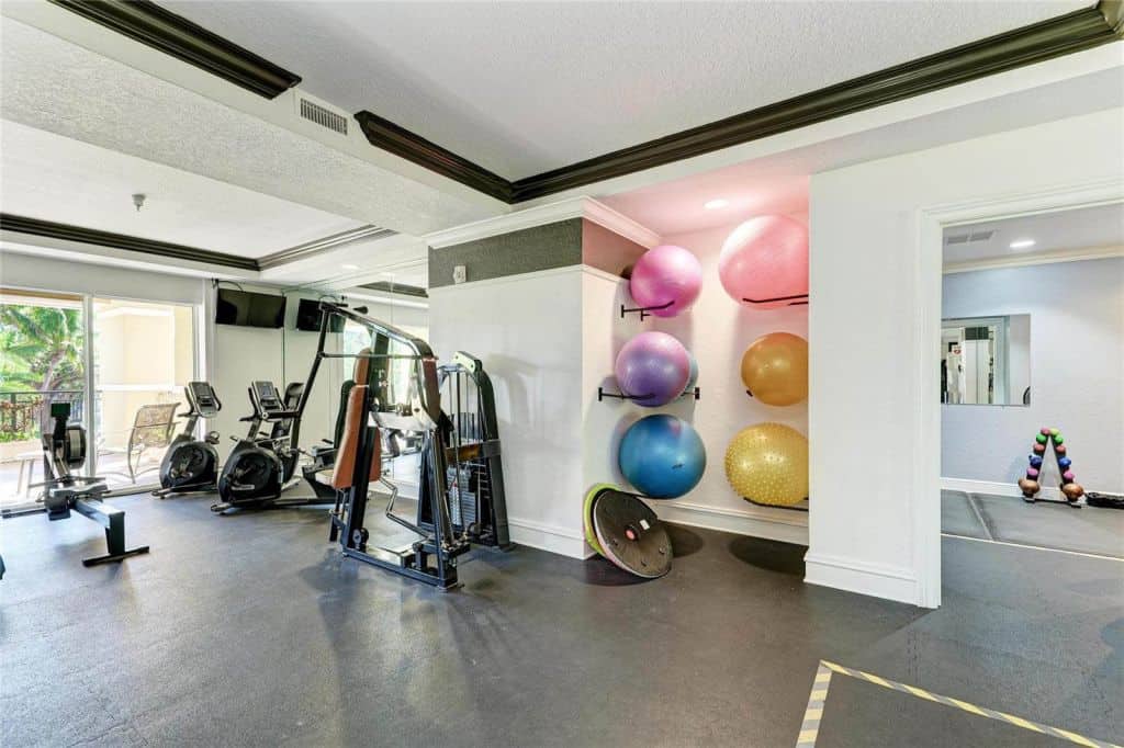 Fitness room at Broadway Promenade in downtown Sarasota, Florida