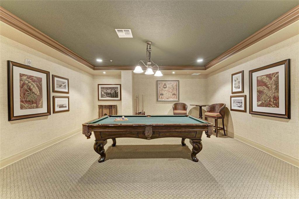 Billiards table at Broadway Promenade in downtown Sarasota, Florida